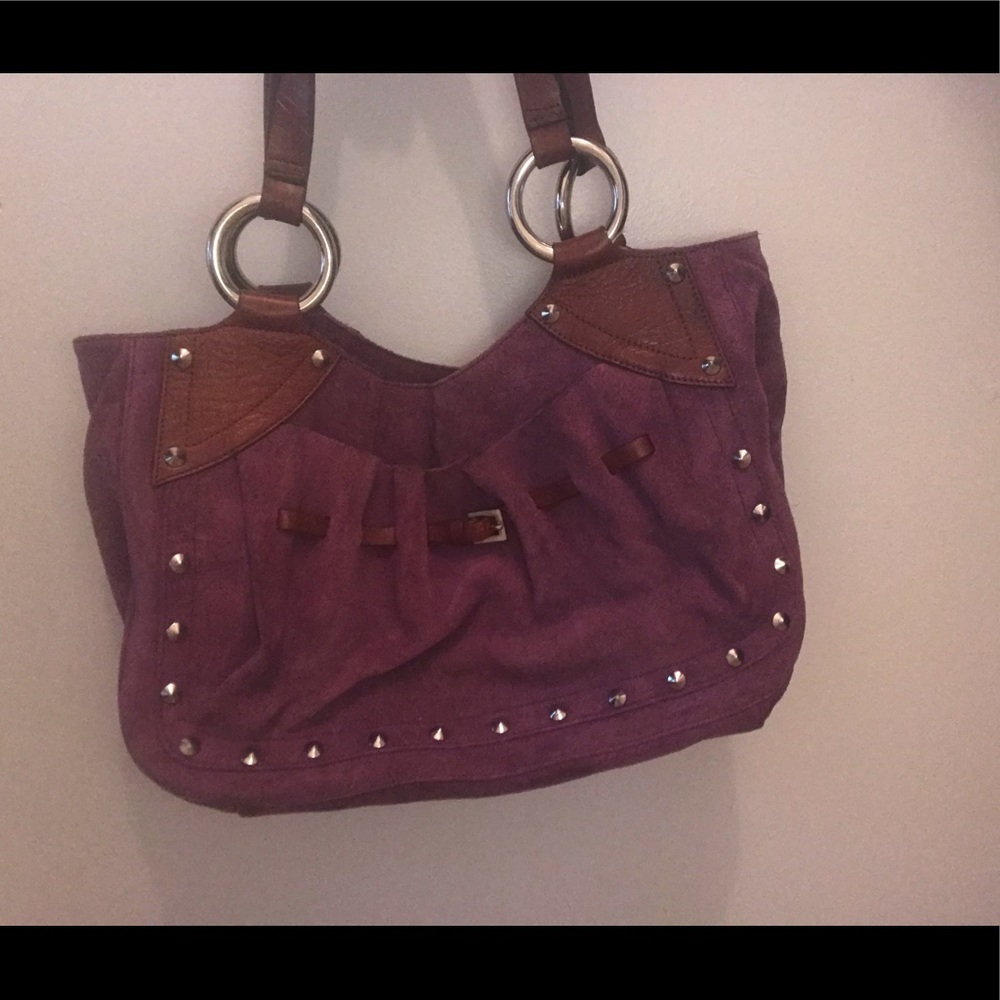 Vintage Boretta Milano Purple Suede Bag